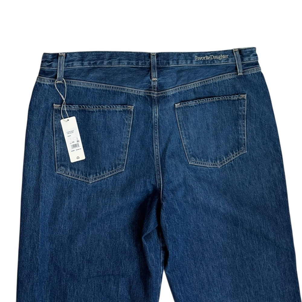 Favorite Daughter The Ollie Kent Baggie Wide Leg Jeans Size 34 Dark Denim NEW - Picture 6 of 8